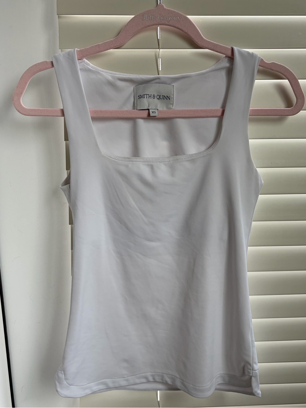 Smith & Quinn White Square-Neck Tank Top